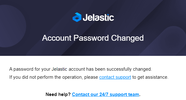 account password changed email