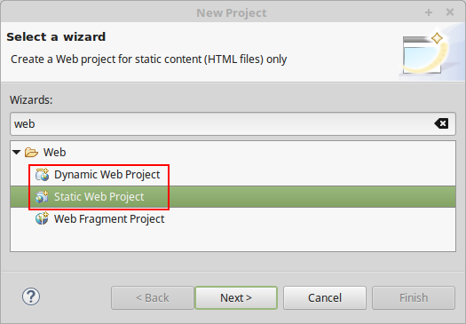 create new web application project