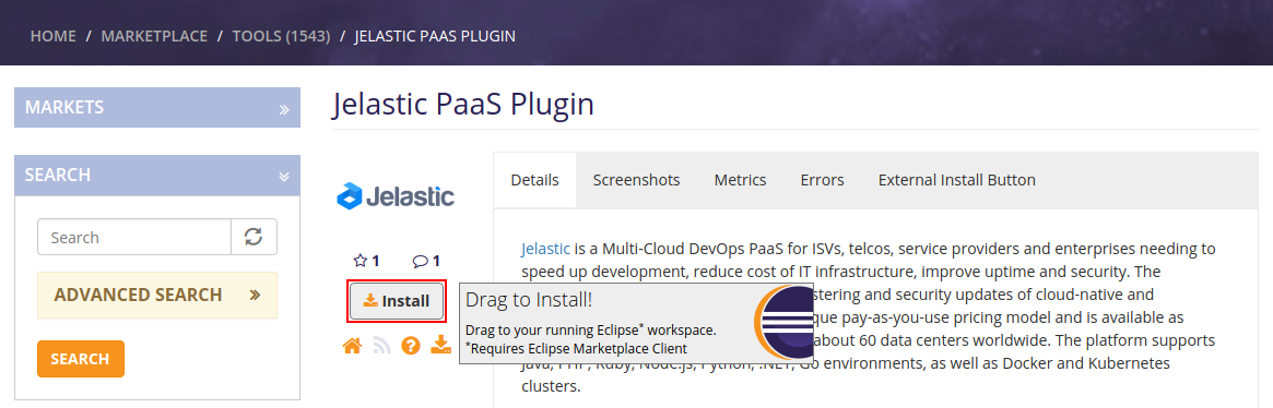 PaaS plugin for Eclipse
