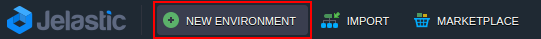 create new environment button