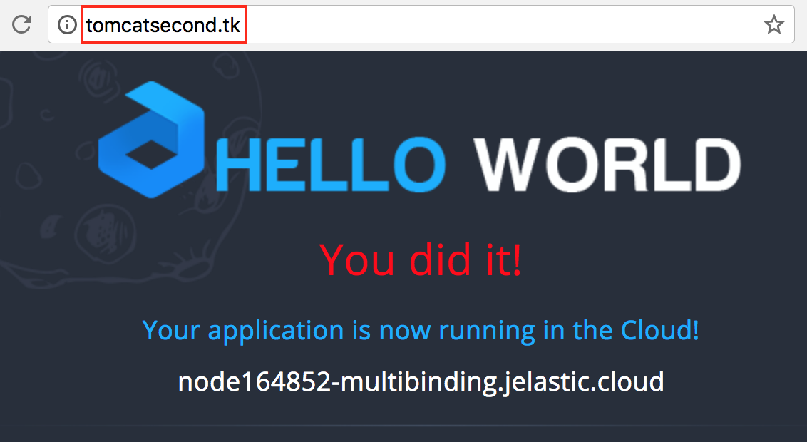 second application with custom domain