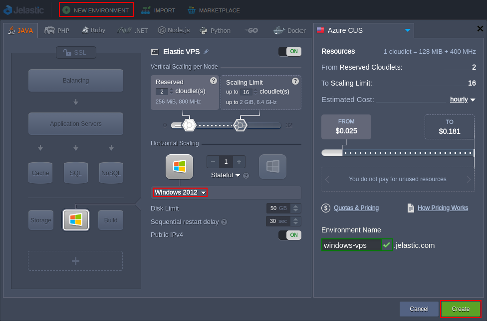 create Windows VPS