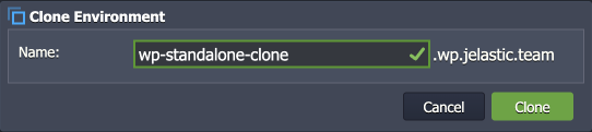 clone environment confirmation