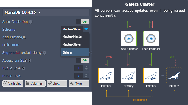 database cluster schemes description