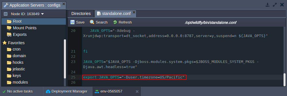 wildfly timezone variable