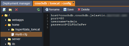 database connection data