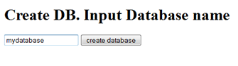 input database name