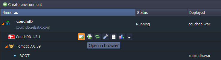 open couchdb admin