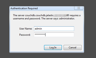 couchdb  admin log in