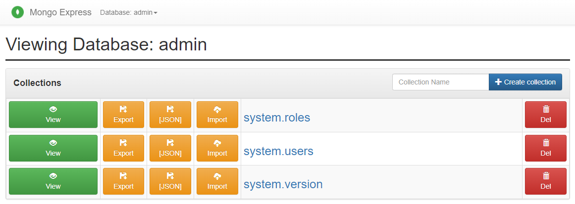 Percona Server for MongoDB admin panel